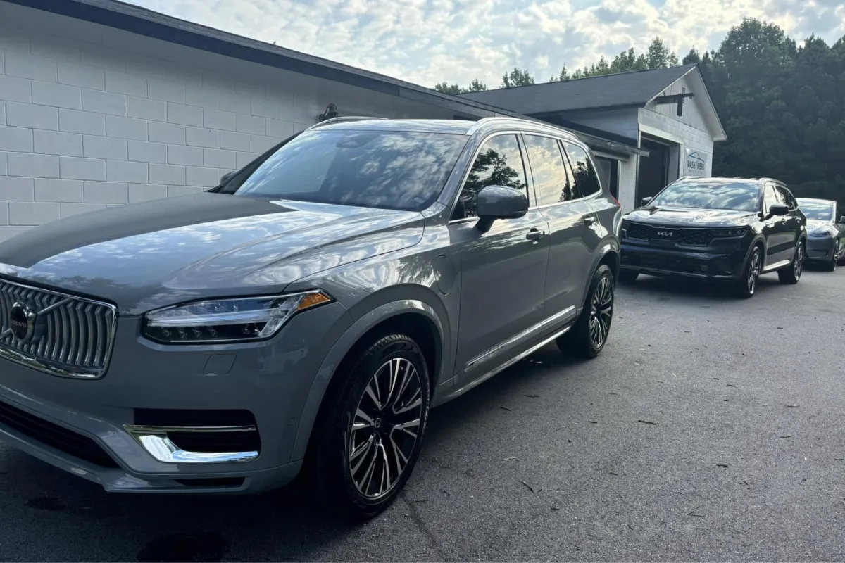 Paint correction on a Volvo SUV in Morrisville, NC.